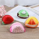 Cute plush three-dimensional triangle fruit purse Kids Coin bag key bag pendant*