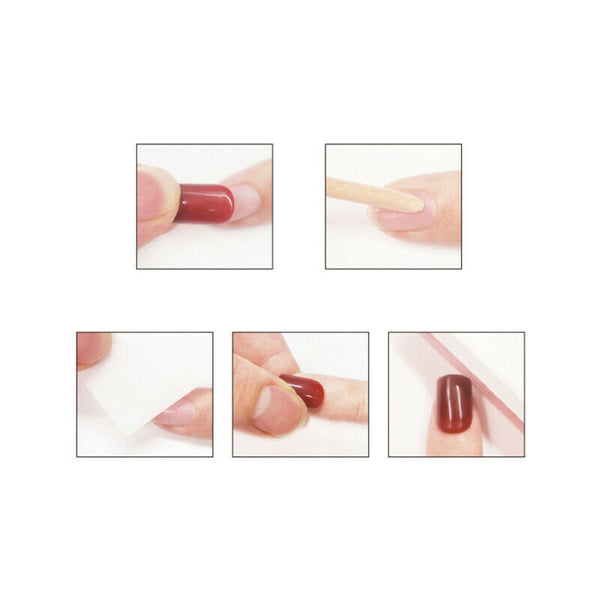 24Pcs Acrylic false french nail full finger nail tips art cover manicure NF Hn