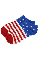 Pair of Fashion USA Flag Star Stripe Pattern Socks For Men