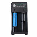 1X(Rechargeable 2-Slot Battery Charger Li-Ion USB Smart Fast Charger For 18