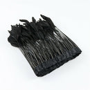 15-20cm Black Feather Fringe Trim Sewing Edge Crafts Garment Decors 2m