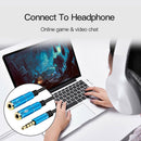 2 in 1 3.5mm Audio Cable 1 Male to 2 Female Headphone Microphone AUX Cord