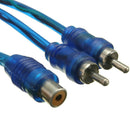 1 RCA Male To 2 Female Splitter Stereo Audio Y Adapter Cable Wire Plug Connector