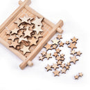 100PCS Wood Stars DIY Christmas Scrapbooking Party Fashion Wooden Embellishmen_