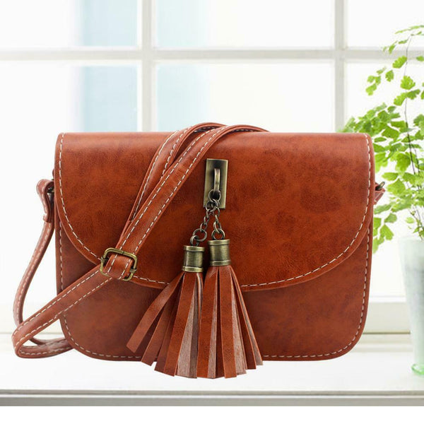 women messenger bags crossbody bags ladies shoulder purse(Light brown)