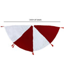 Home Decor Christmas Tree Skirt Floor Folding Round Holiday With Tassels Aprons