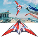 Huge Rainbow Delta Kites for Kids & Adults-47" Wide w/ Stripe Board & Long Favor