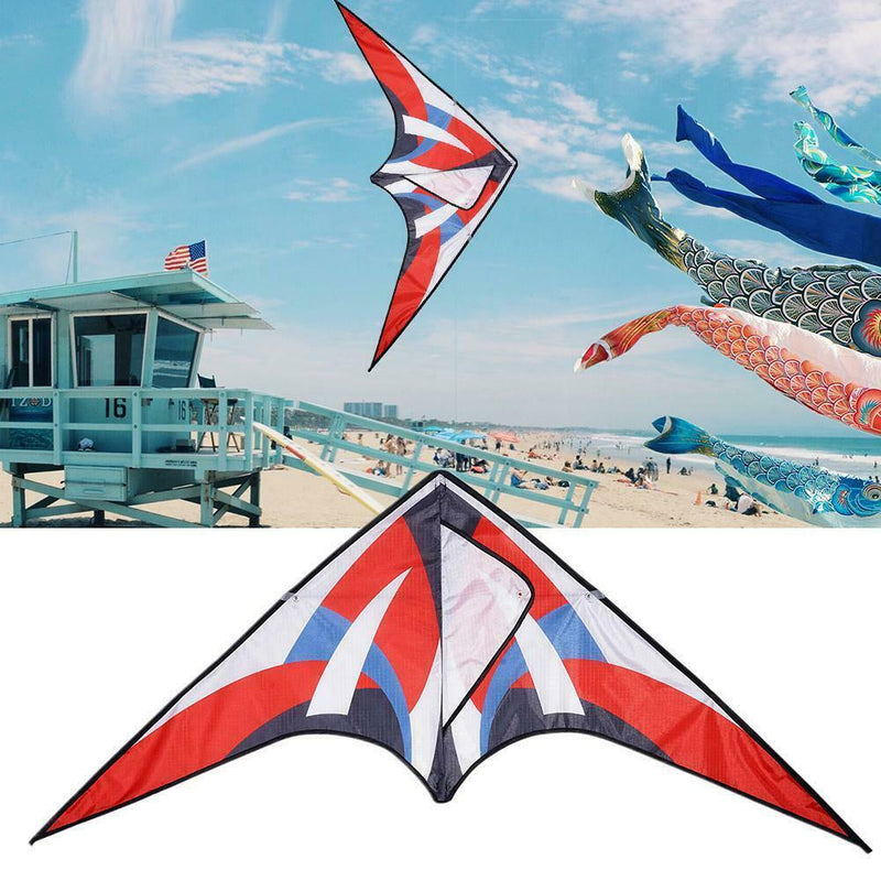 Huge Rainbow Delta Kites for Kids & Adults-47" Wide w/ Stripe Board & Long Favor