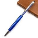 5Pcs/set Colorful Student Office Ballpoint Pen Bling Crystal Metal Pen Pretty