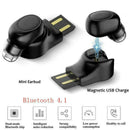 X11 Mini Bluetooth Wireless Headset Stereo Earbud In-Ear USB Magnetic Charg W0P4