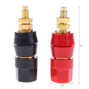 2x Banana Plugs Couple Amplifier Jack Audio Speaker Adapter Terminals Connector
