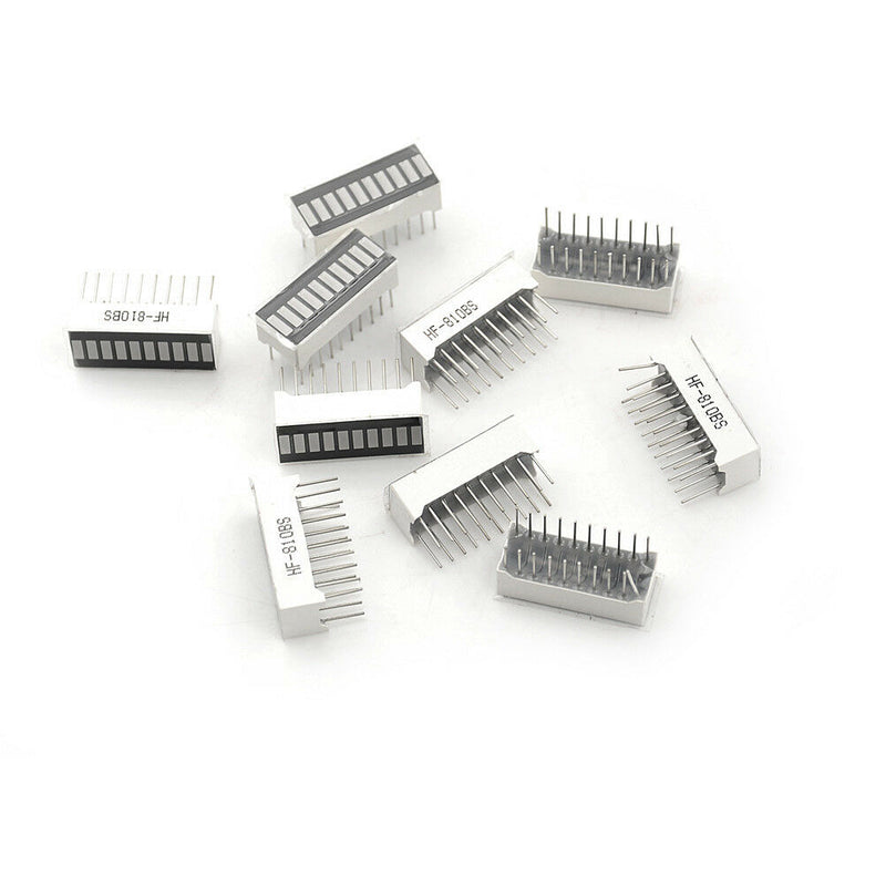 10PCS 10 Segment Digital Red LED Bar Graph Display Ultra Bright SEAU