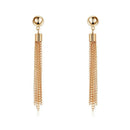 Simple Fashion Long Chain Tassel Drop Earrings Party Super Long Dangle Earr