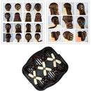 Wooden Beaded Double Hair Comb Clip Stretchable Women Accessories Girls Hai J8R2