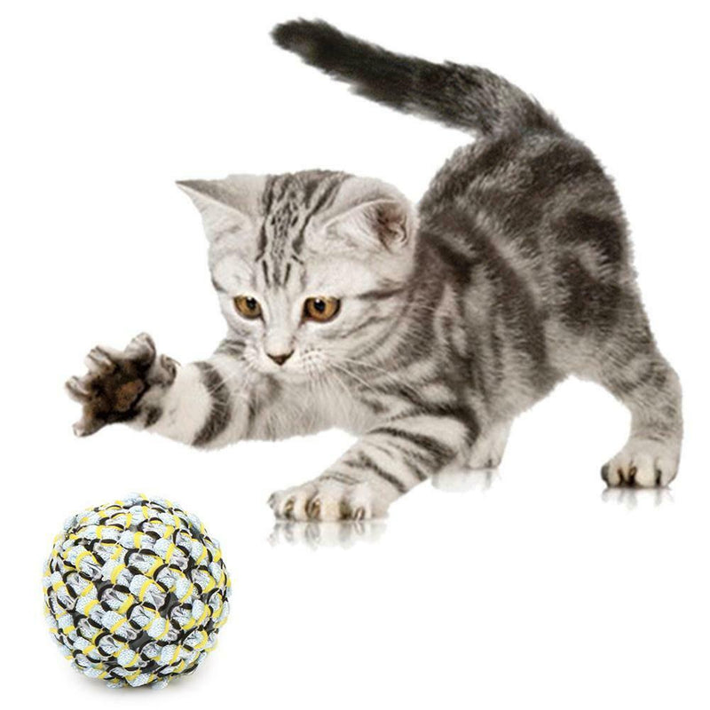 6pcs/set Elastic Multi Ball Pet Cat Chew Catch Interactive Playing Toys