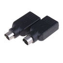 2x USB Female in to Male Adapter Converter for PS2 Computer Keyboard Mouse  ^