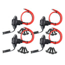 4Pcs Solar Weatherproof Quick Connect 30cm SAE Socket Sidewall Port Cable