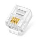 100Pcs 4Pin RJ11 Modular Plug 6P4C For Telephone Phone Plug Connector2YBIES