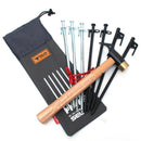 Outdoor Camping Tent Accessories Hammer Wind Rope Tent Pegs Nail Storage Bag JR