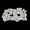 Metal Cutting Dies happy birthday star Stencils Scrapbook Embossing album DecorJ