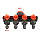 4 Way Pipe Water Tap Splitter Valve Divide Water Controller Watering Equ ZWS