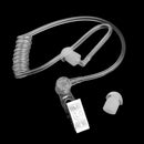 Replacement Transparent Coil Acoustic Air Tube Earplug With Clip For Two-Wa