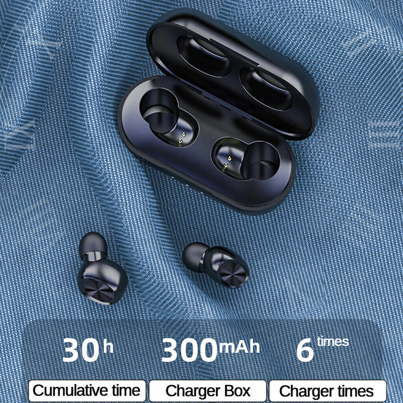 2x TWS Waterproof Earbuds Bluetooth 5.0 HiFi Headphone With Microphone