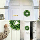 Round Wreath Artificial Wreath Green Leaves For Door Wall Window Decoration C4W5