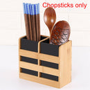 Multifunction Home Utensil Pepper Shakers  Spoons Flatware Holder Wooden