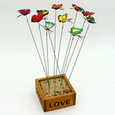 10x Garden Butterfly Plastic Butterflies On A Stick Plant Flower Pot Vase Decor\