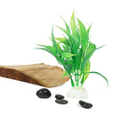 2PCS Plastic Manmade Water Grass Green Plant Fish Tank Aquarium Ornament Tool