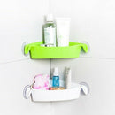 Bathroom Corner Storage Rack Organizer Shower Wall Shelf with Suction Cup H X1F1