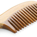Handmade Natural Green Sandalwood Hair Combs - Anti-Static Sandalwood Scent