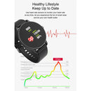 Smart Watch Waterproof Heart Rate Monitor Sports Wristwatch Golden Leather