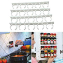 Kitchen Cabinet Spice Wall Rack Storage Plastic Organizer Clip Hooks Door K0K9