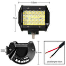 Led Work Light Bar Flood Spot Offroad Truck Fog Driving Suv Boat 72W Led Wo