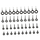 40pcs Fishing Rod Guides and Tips Tops Parts Stainless Steel DIY Set Kits 4