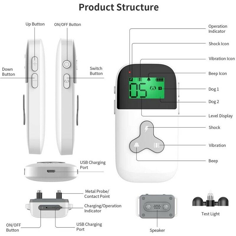 Shock Collar for Dogs Dog Training Collar with Remote Remote Control Mini D