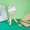 Baseball Golf Tennis Ball Display Stand Souvenir Ball Wood Holder Support