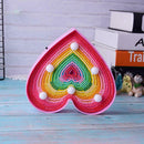 DIY Love Rainbow Diamond Painting Modeling Light Full Drill LED Decor Lamp