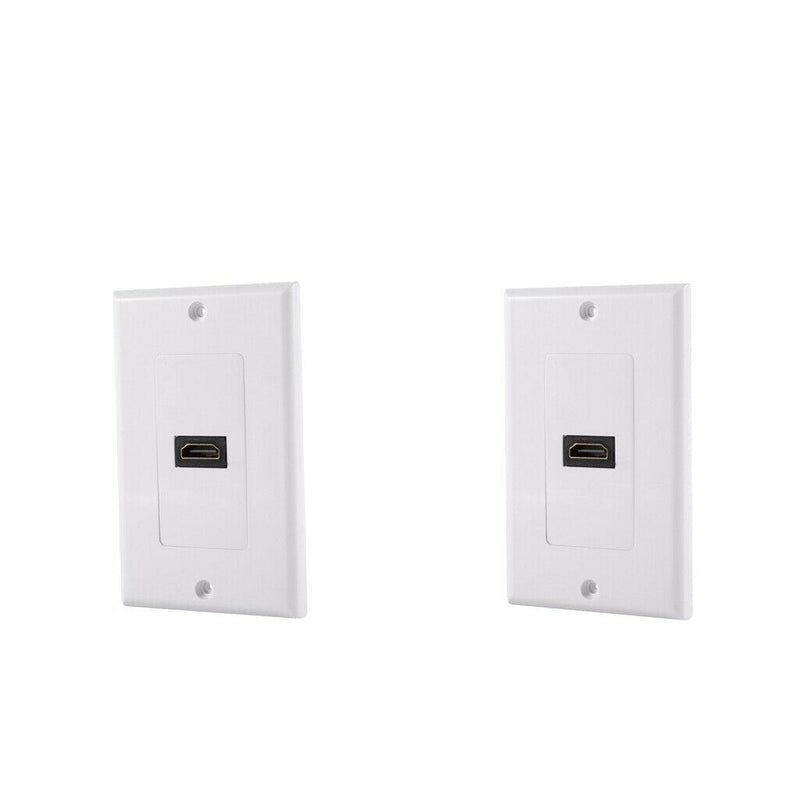 2pcs HDMI Distribution & Organization Wall Plates, Single Gang HDMI 4K