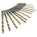 13x Hex Shank Twist Drill High Speed Steel Titanium Coated Engineering Tool XRC