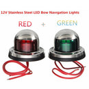 2X LED Bow Navigation Light Red Green Sailing Signal Light for Marine Boat Y Hn