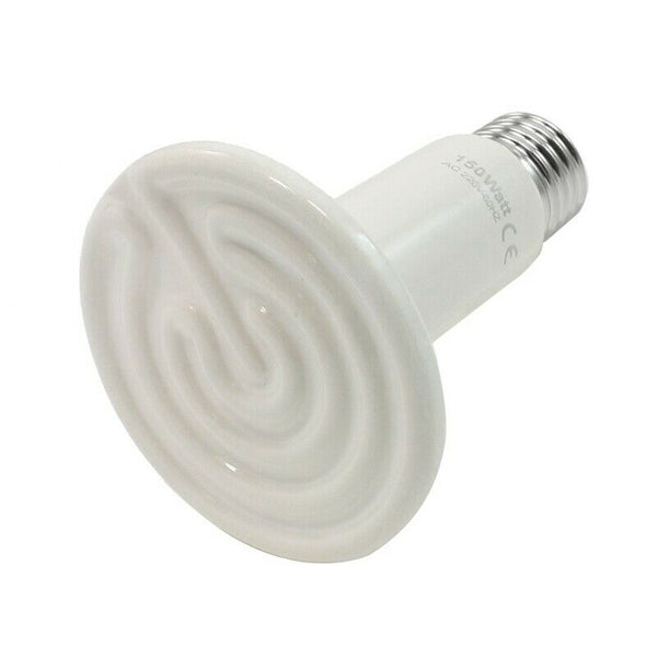 AC 220V 150W Ceramic Heating Emitter Pet Reptile Heat Lamp White
