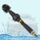 Auto Water Powered Car Wheel Brush Tire Rim Scrub Hard Soft Wash Cleaning Tool