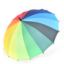 Large Bright Multi Colorful Rainbow Golf Umbrella Unisex Parasol LJ