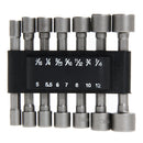 14pc Power Nut Driver Drill Bit Set SEA Metric Socket Wrench Screw 1/4" Hex