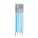 5 X 2 Way Ball Styluses Dotting Tool Silicone Color Shaper Brushes Pen for  M6R8