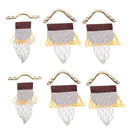 Pieces of 6 Kids Pool Cotton PU Leather Table Net Drop Pockets Brass Irons