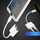Dual 2in1 Type C to USB-C Headphone Audio Charger Adapter Splitter Converter